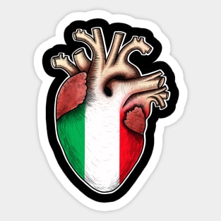 I love Italy,human heart anatomy ,I love my heart Sticker